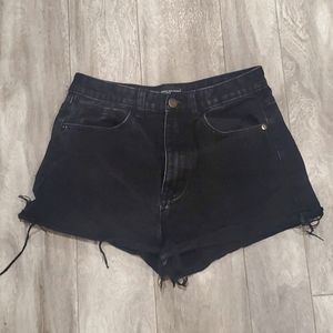Black jeans shorts